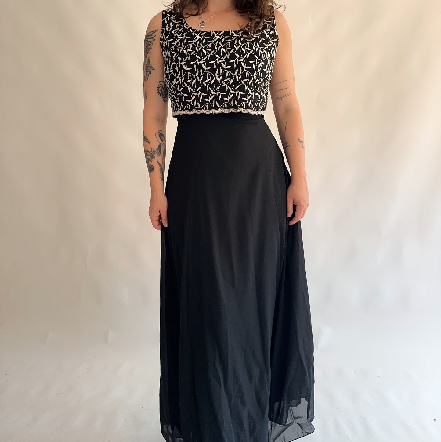 vestido vintage maxi (L)