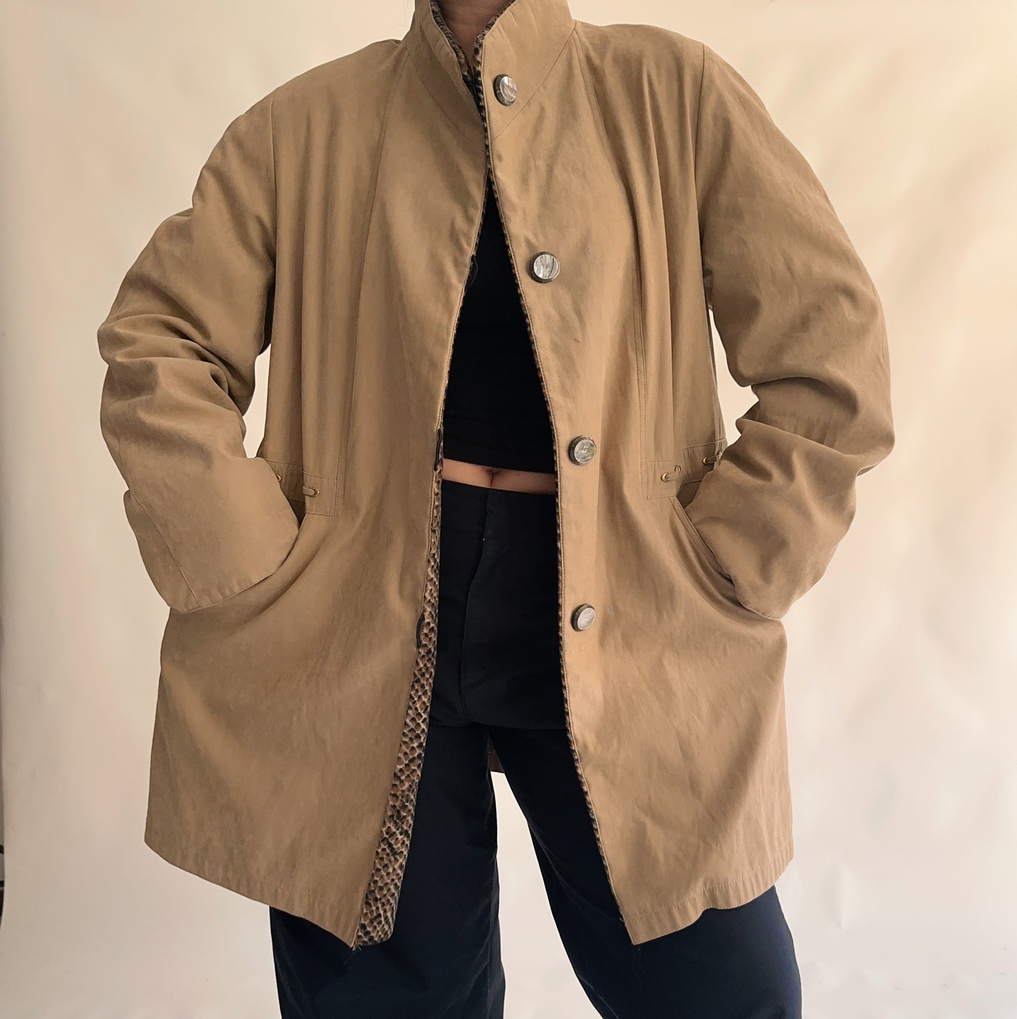 Casaco Vintage com pelinhos (L)