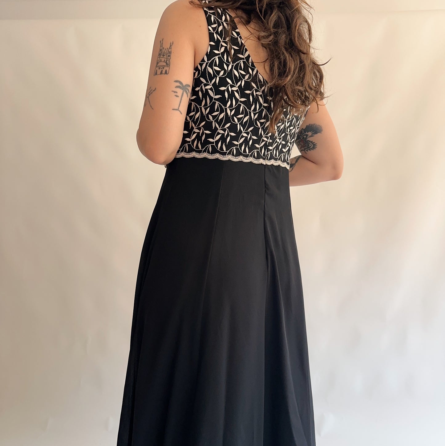 vestido vintage maxi (L)