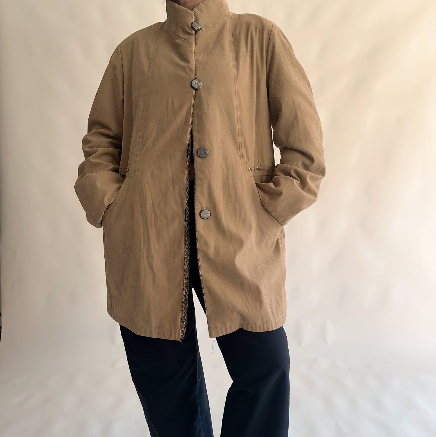 Casaco Vintage com pelinhos (L)