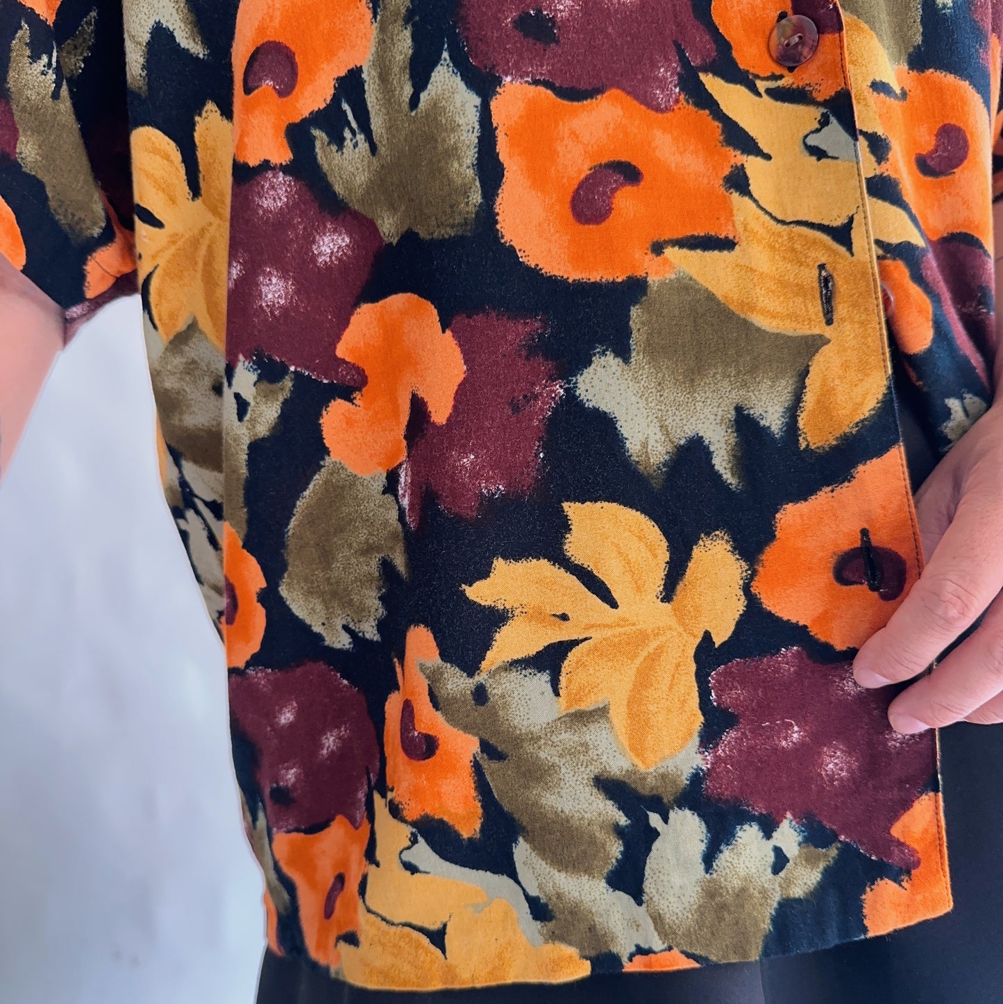 camisa vintage floral (M)
