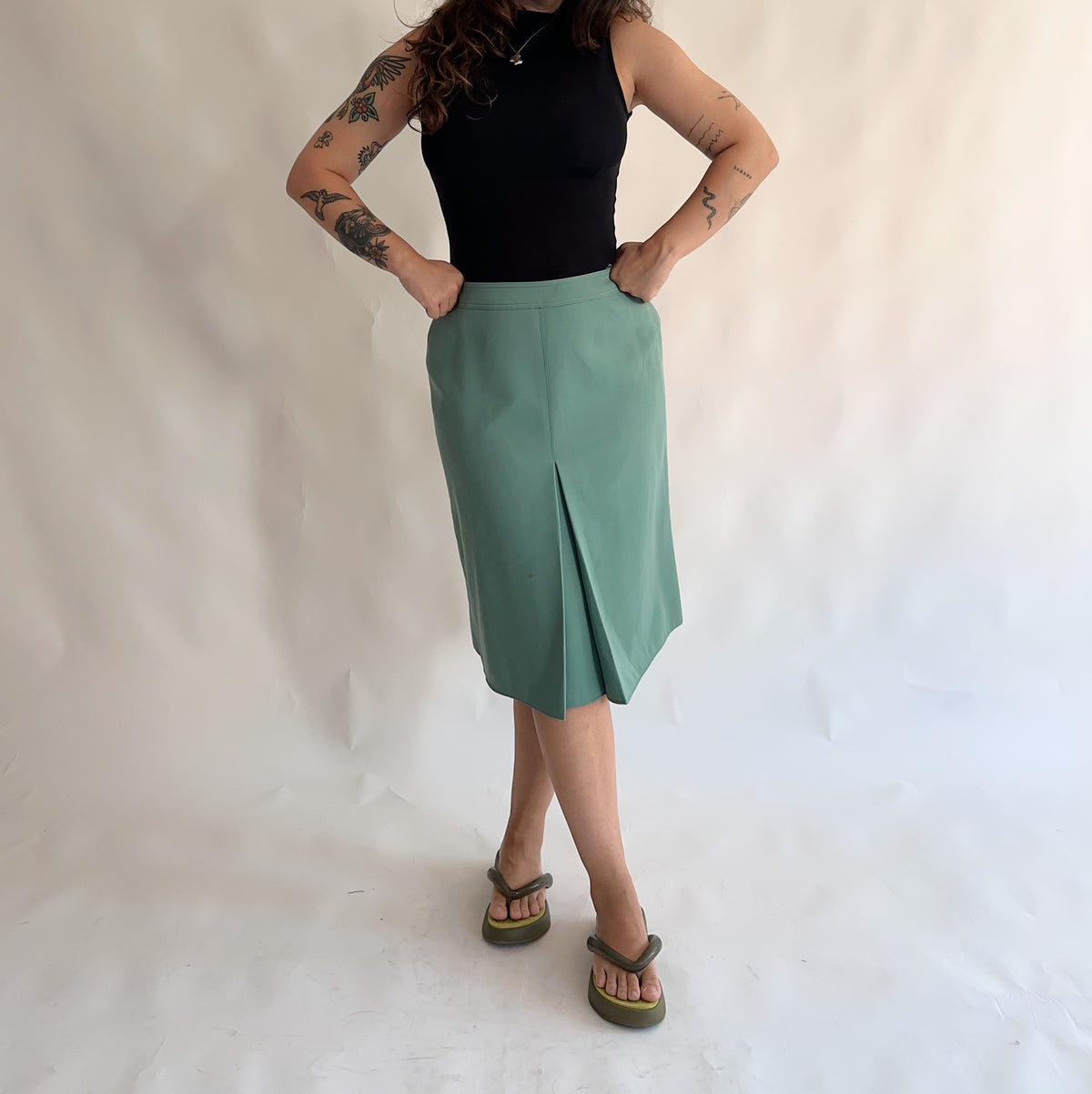 saia vintage midi dos anos 70s (L)