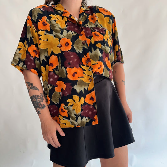 camisa vintage floral (M)