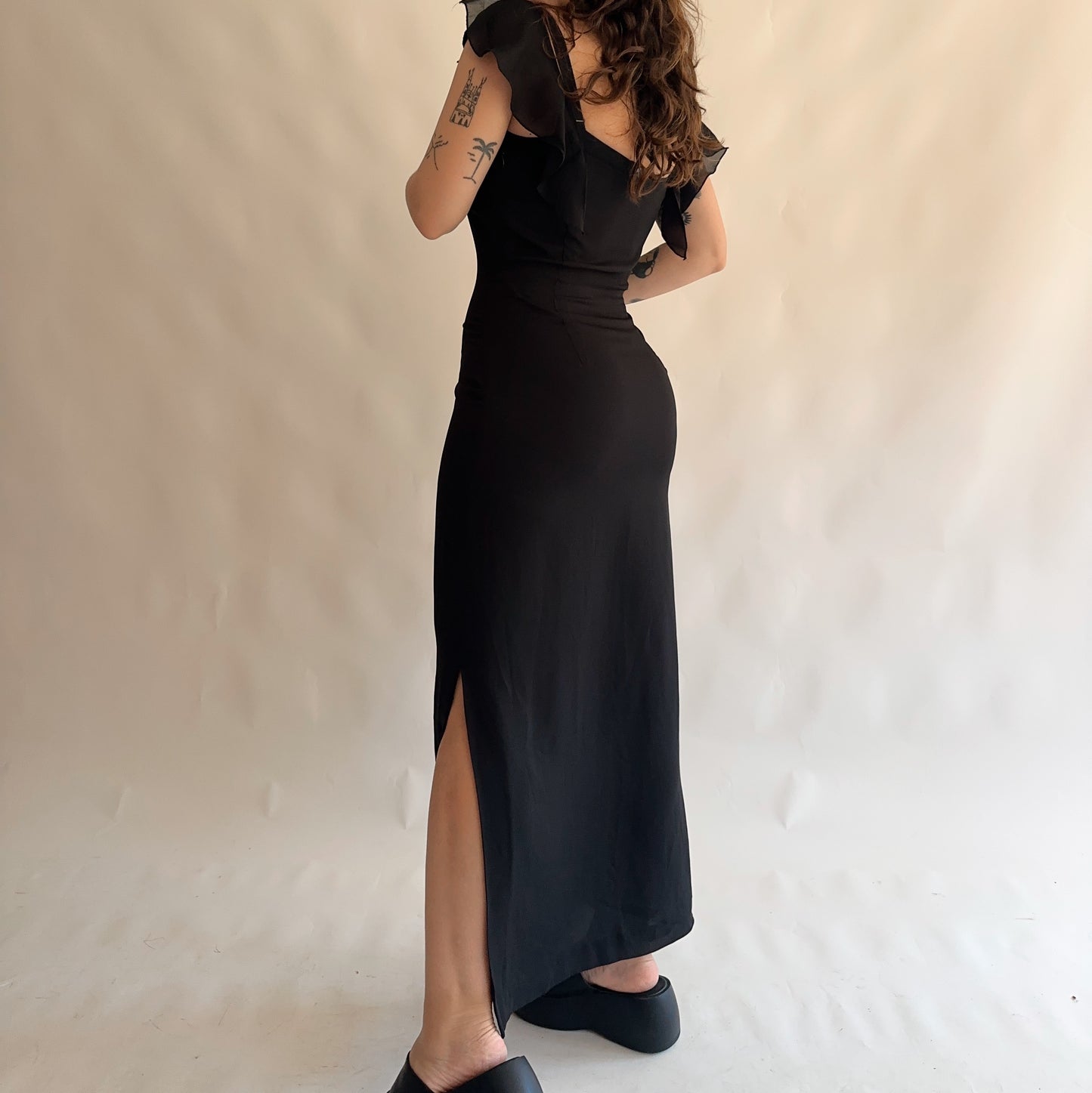 vestido vintage maxi y2k (L)