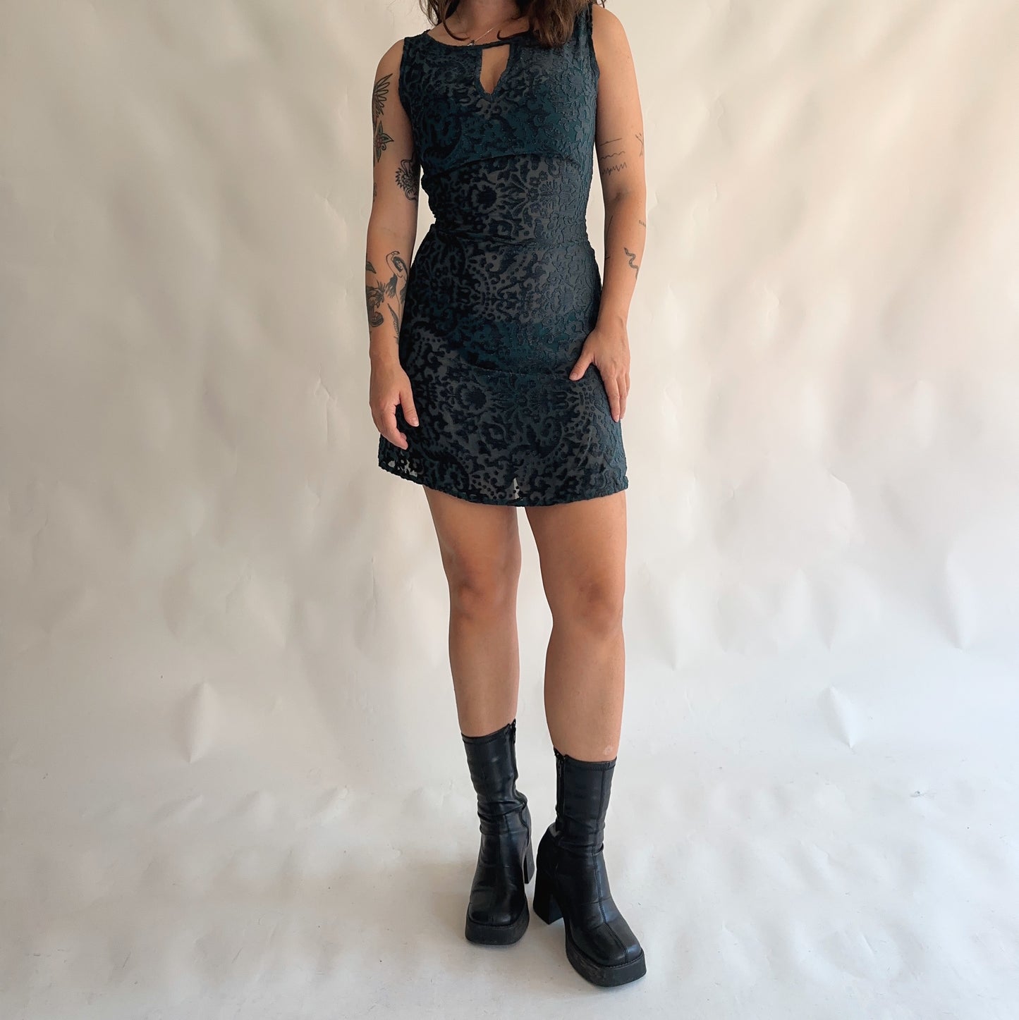 Vestido Vintage y2k Rendado (S)