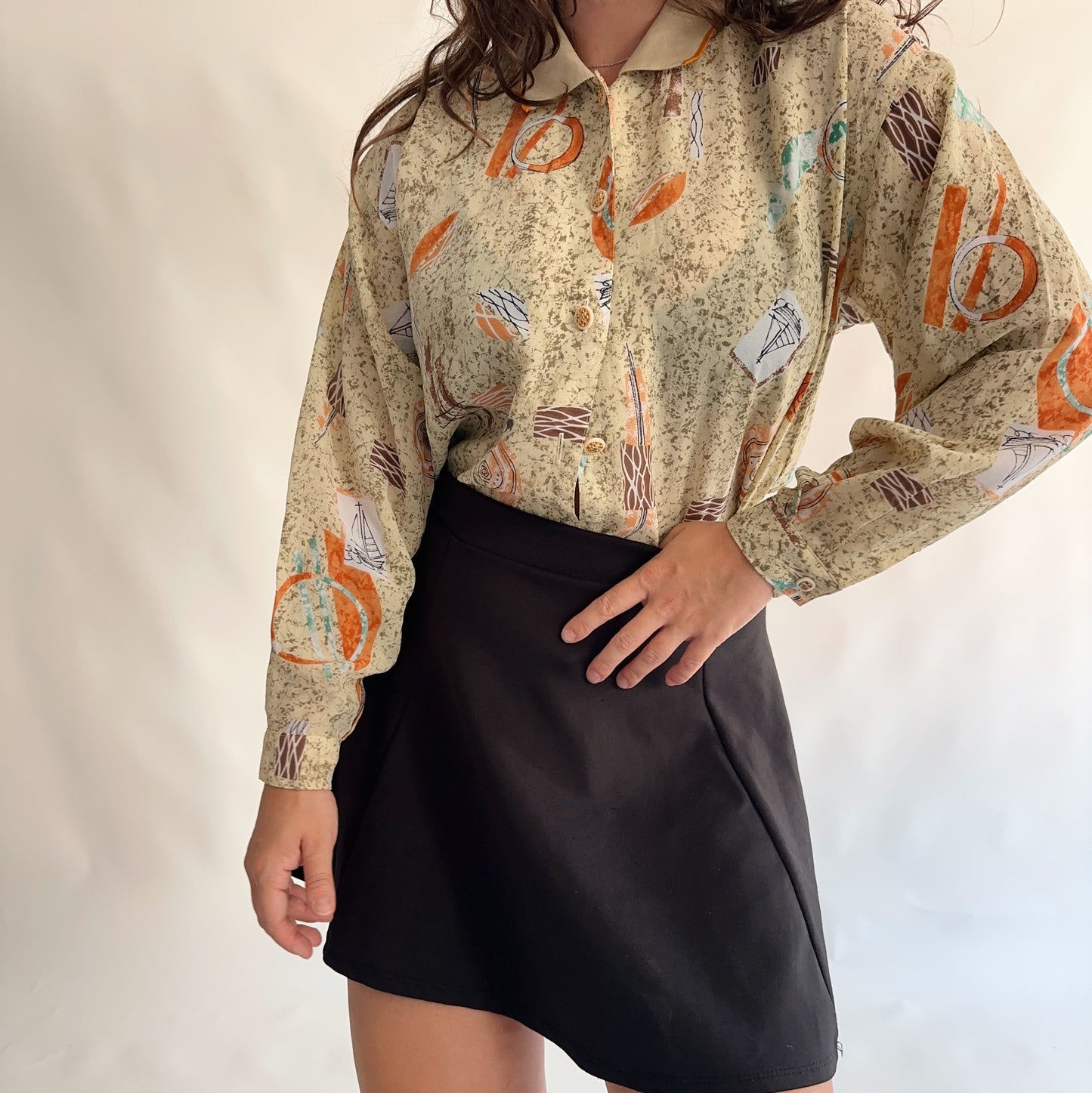 camisa vintage 90smanga longa (M-L)