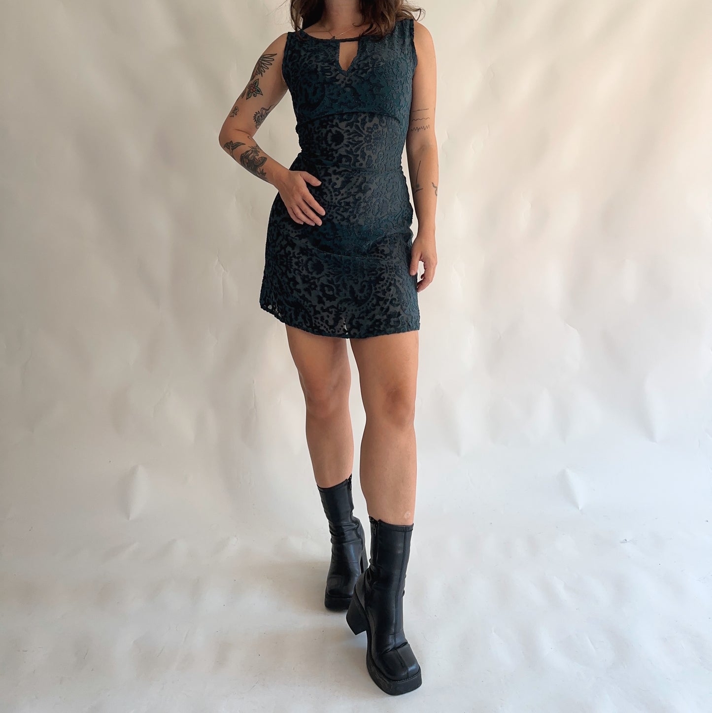 Vestido Vintage y2k Rendado (S)