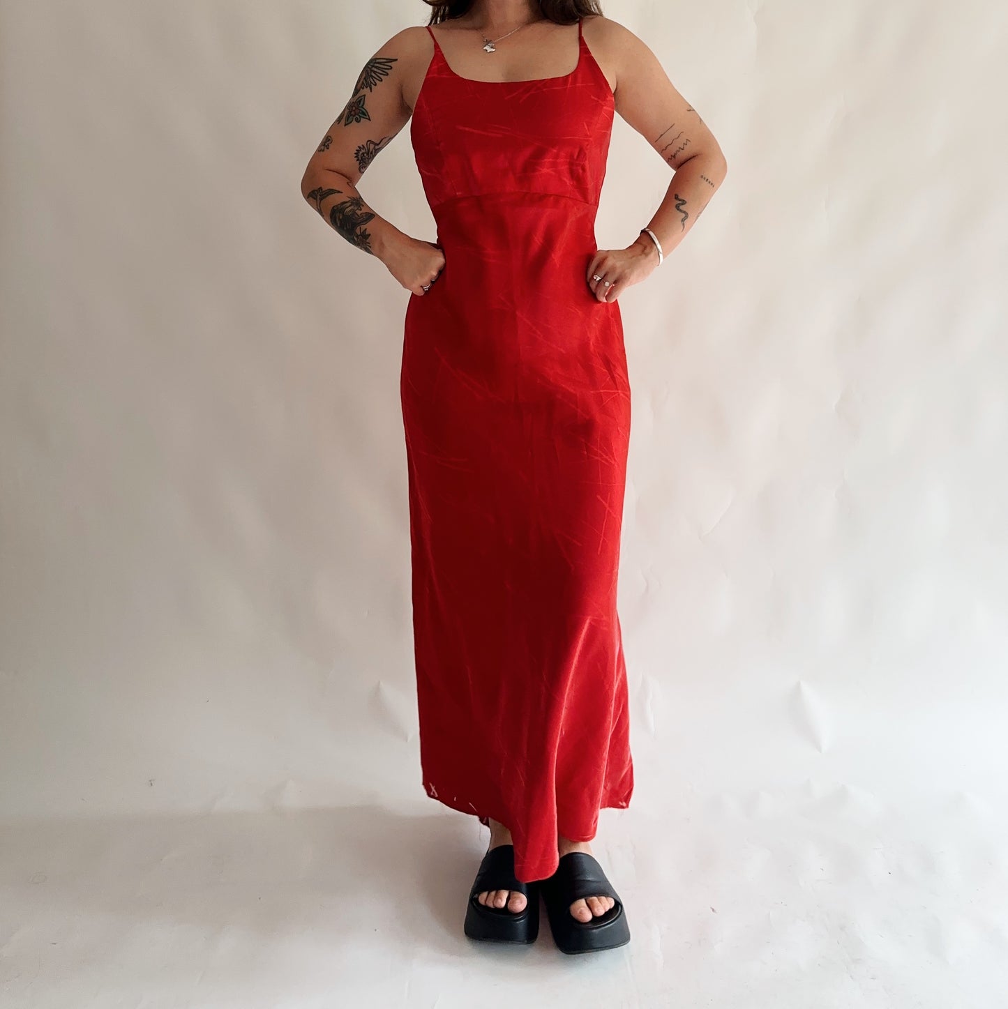 vestido vintage maxi y2k (L)