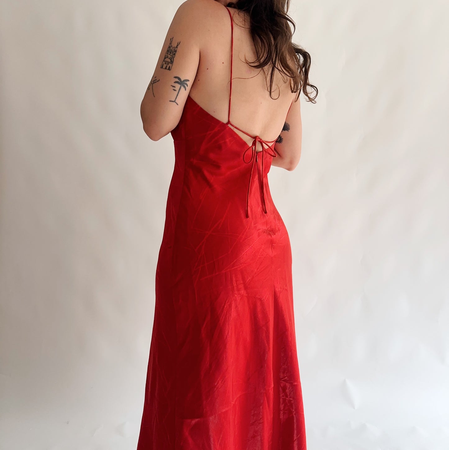 vestido vintage maxi y2k (L)