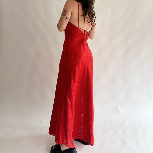 vestido vintage maxi y2k (L)