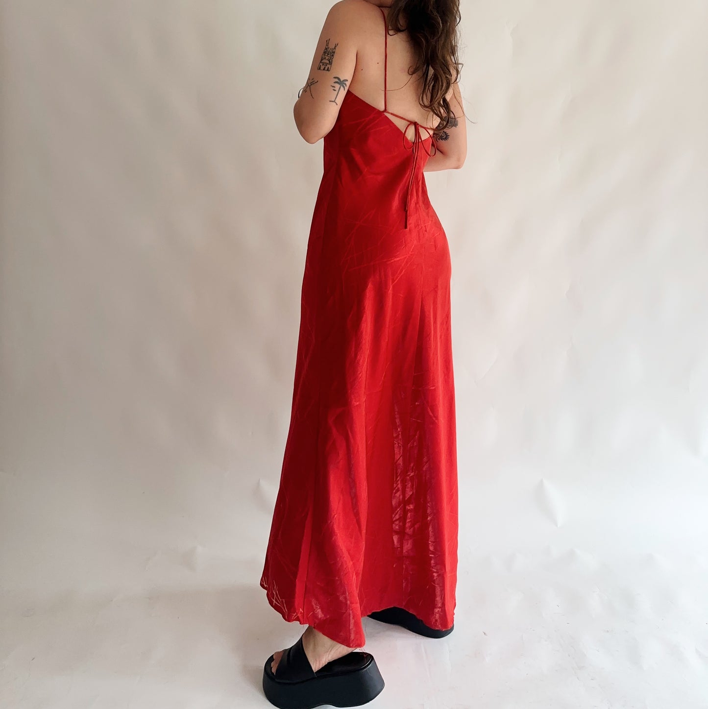 vestido vintage maxi y2k (L)