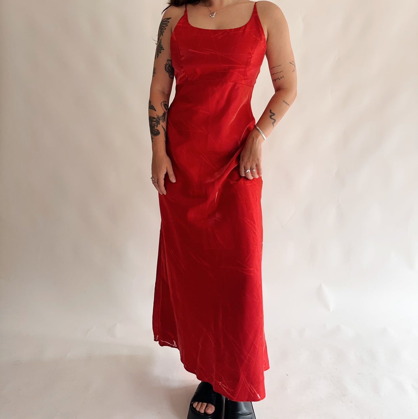 vestido vintage maxi y2k (L)