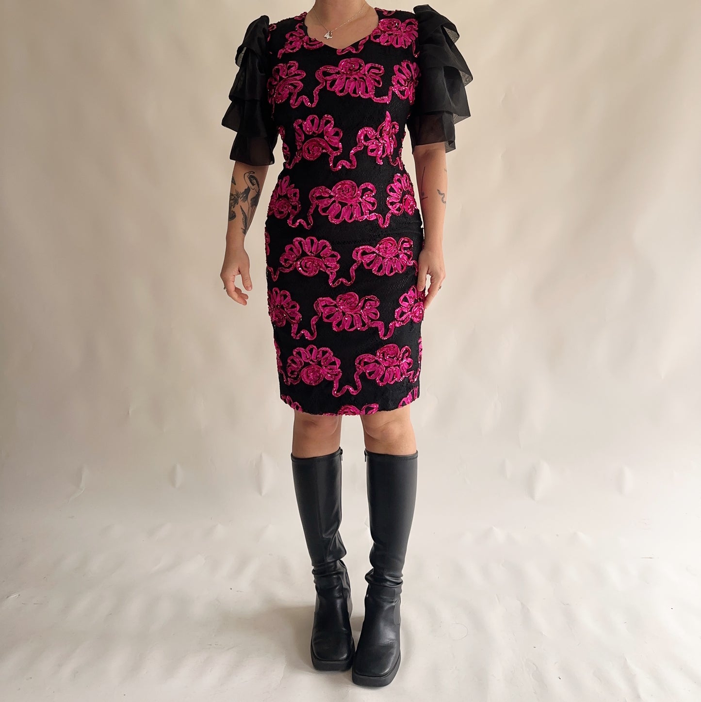 vestido vintage 80s (L)