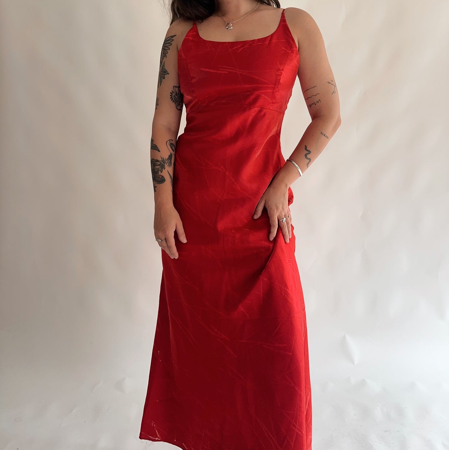 vestido vintage maxi y2k (L)