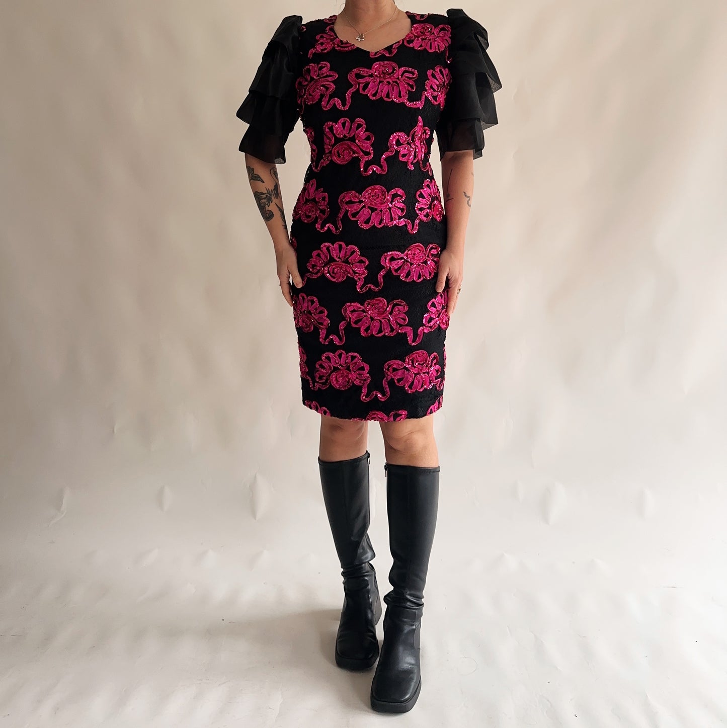 vestido vintage 80s (L)