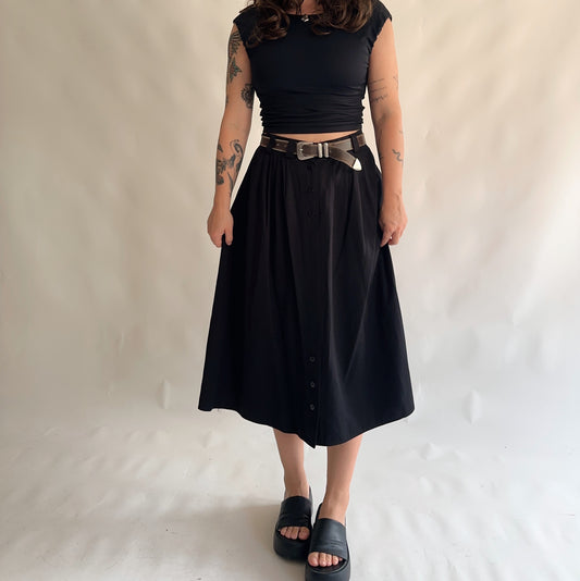 saia vintage midi preta (L-XL)