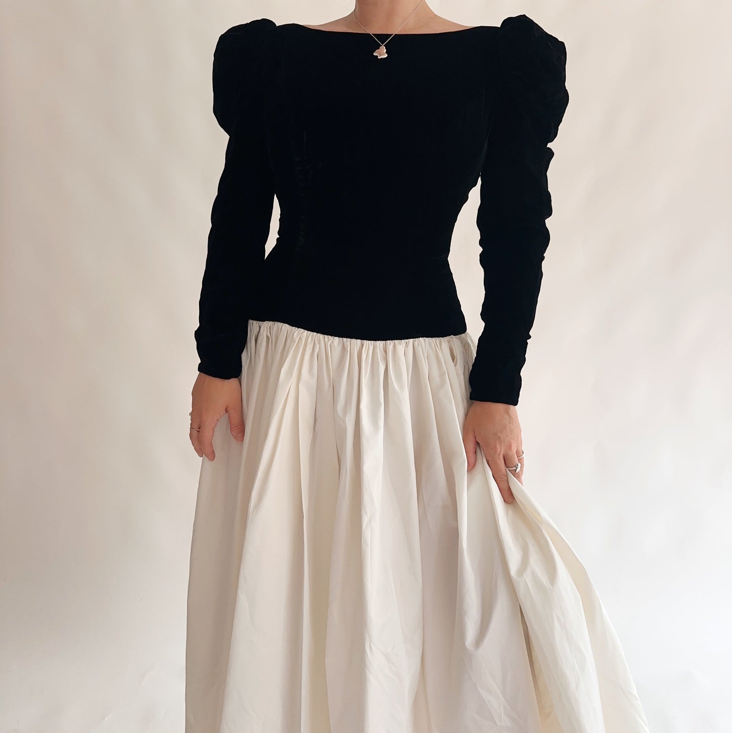 vestido vintage maxi 80s (M)
