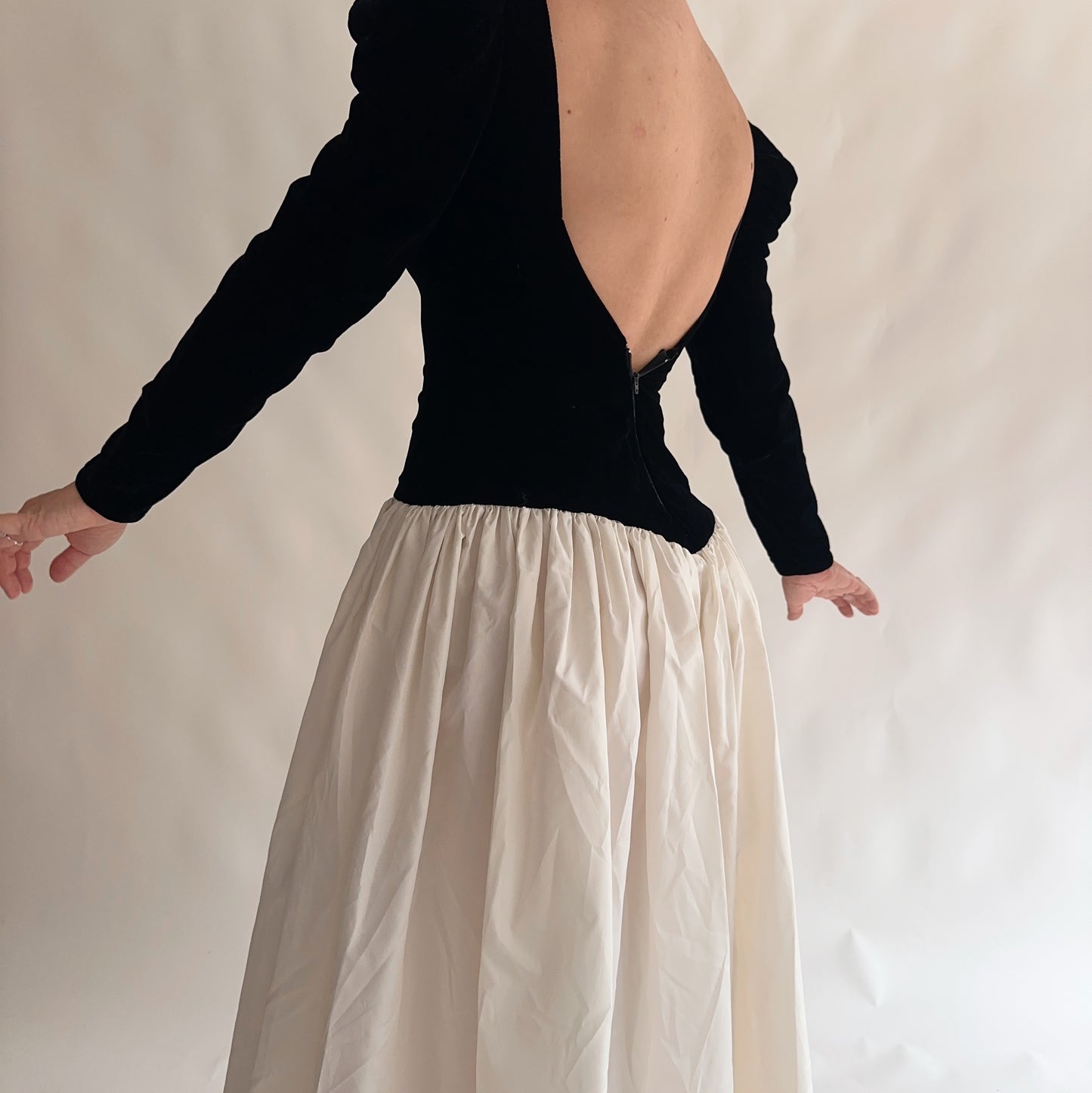 vestido vintage maxi 80s (M)