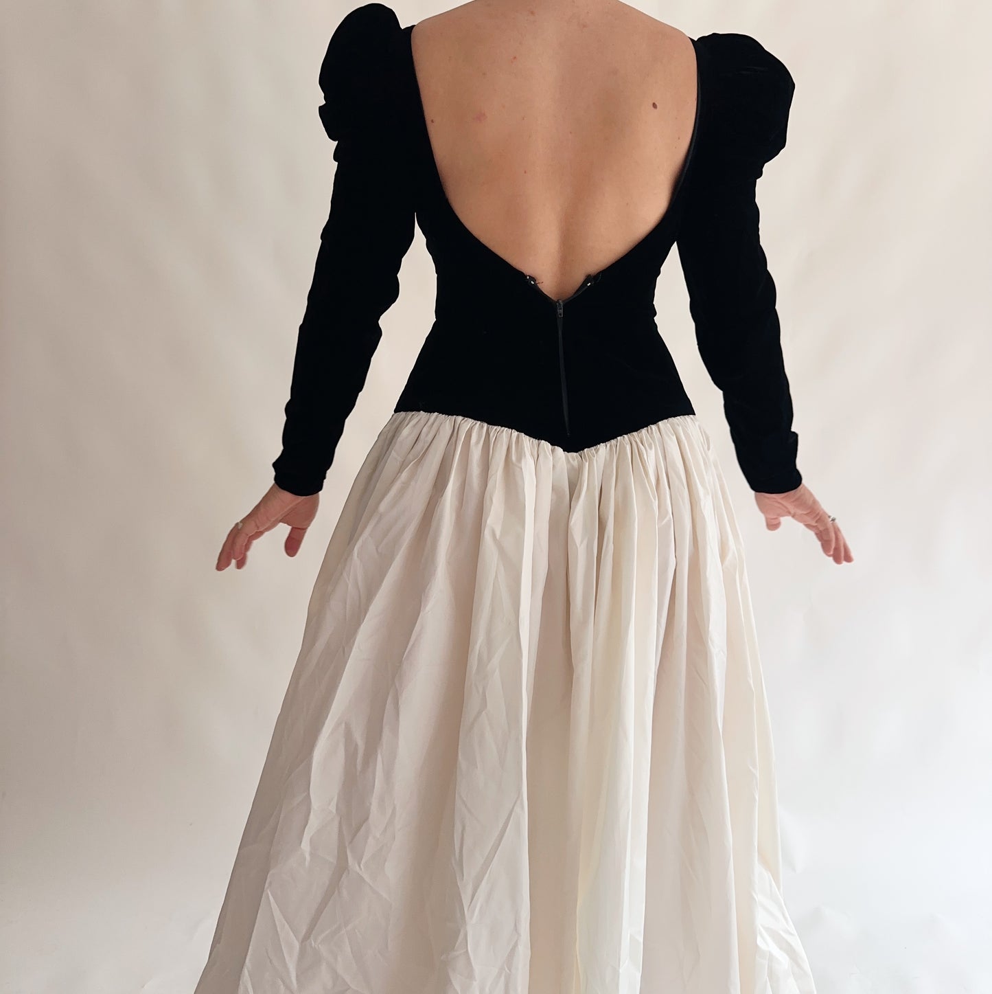 vestido vintage maxi 80s (M)