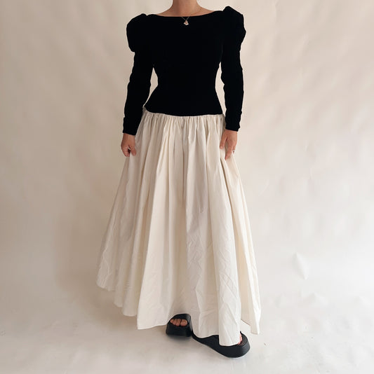 vestido vintage maxi 80s (M)