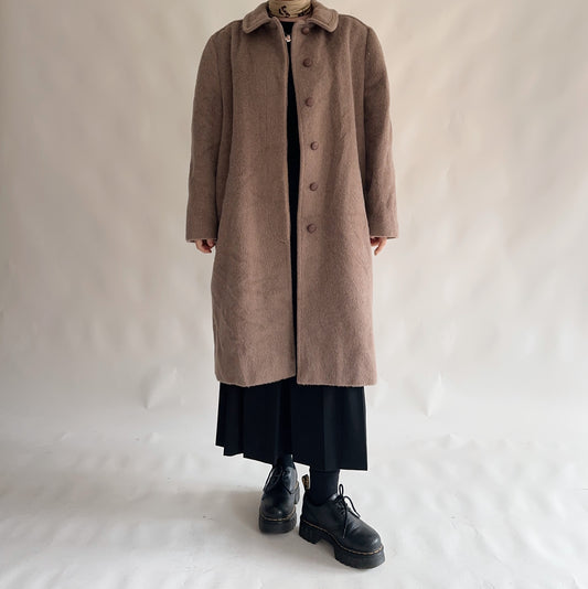 Vintage Wool Overcoat (XL)