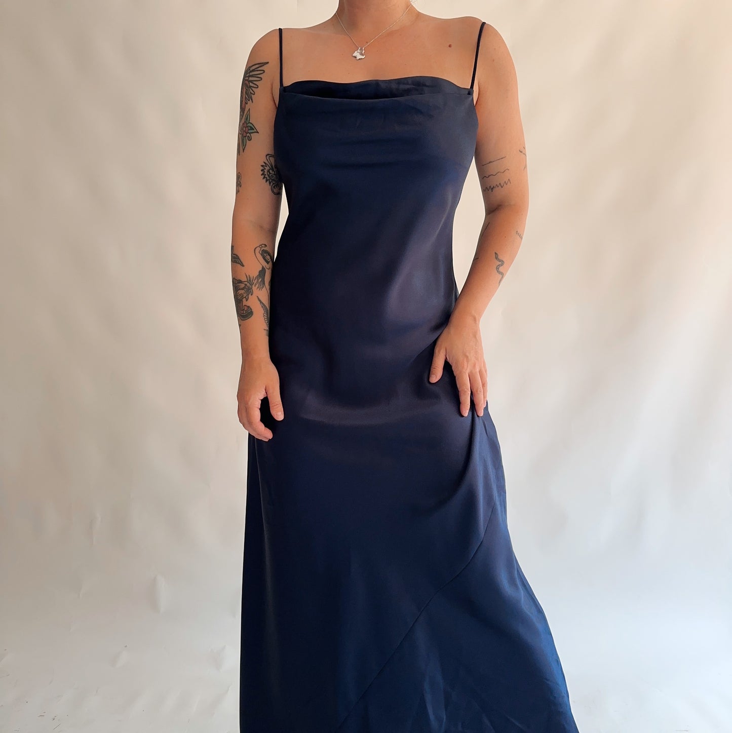 vestido vintage maxi 90s minimal (L-XL)