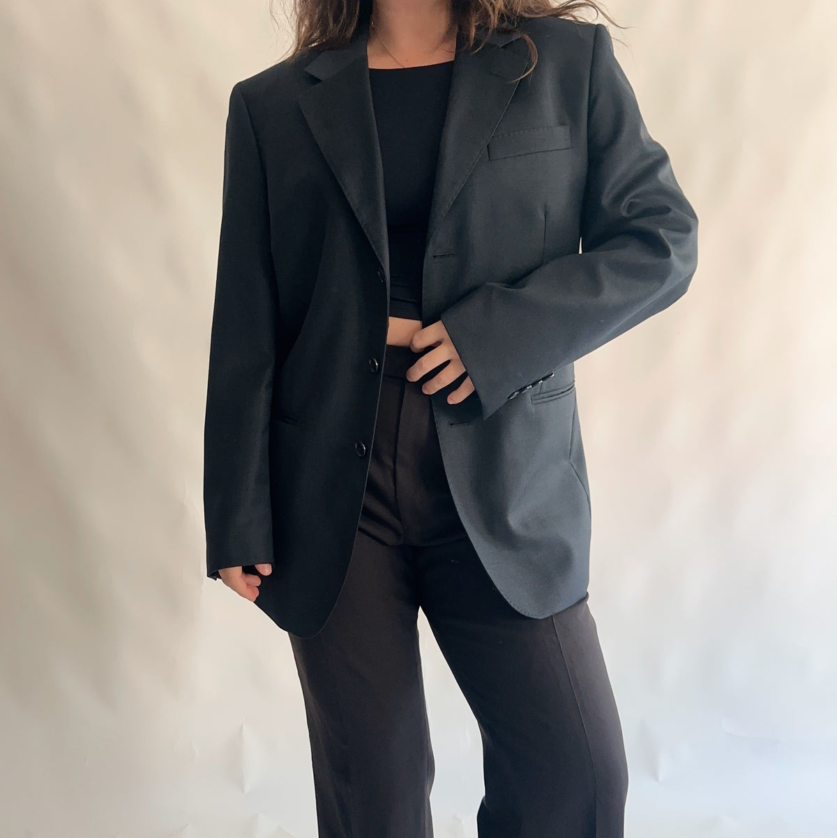 blazer vintage 100% lã (L)