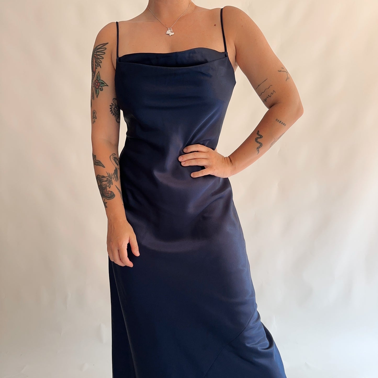 vestido vintage maxi 90s minimal (L-XL)