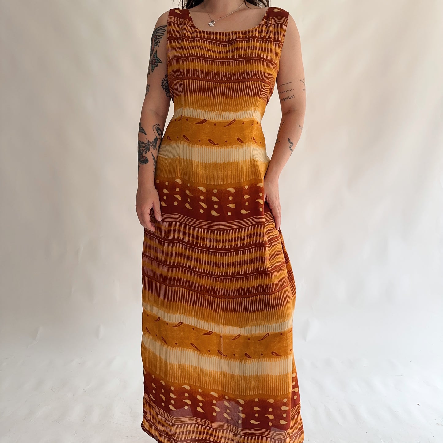 vestido vintage maxi (XL)