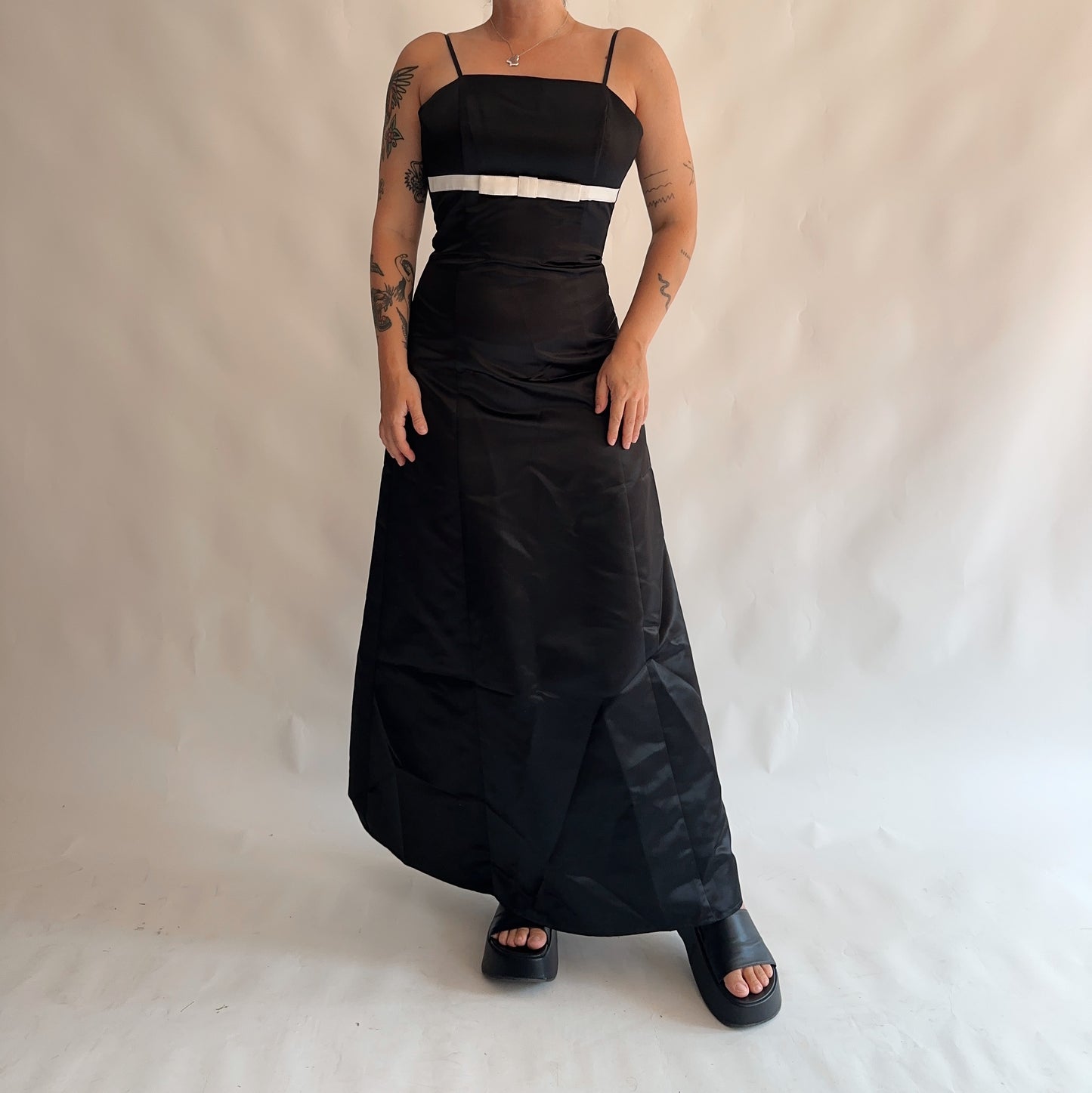 vestido vintage maxi minimal dos anos 90s (S-M)