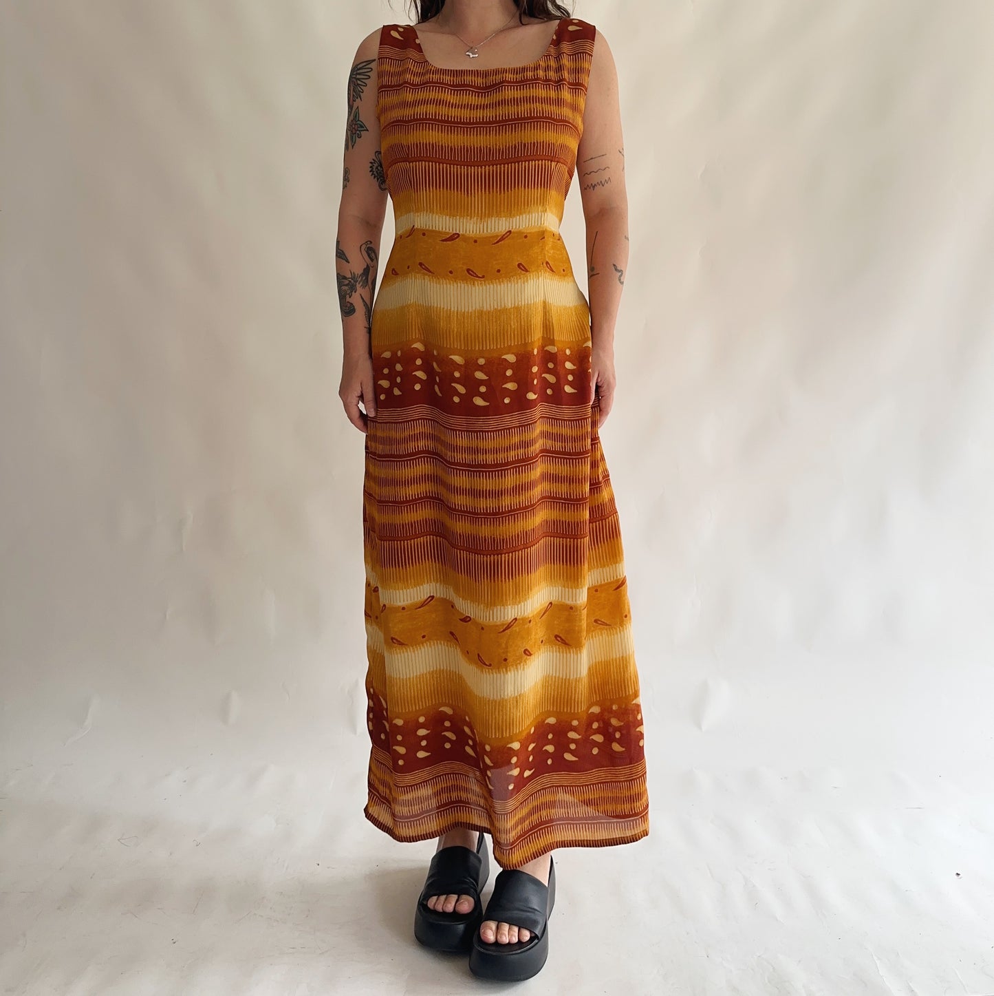 vestido vintage maxi (XL)