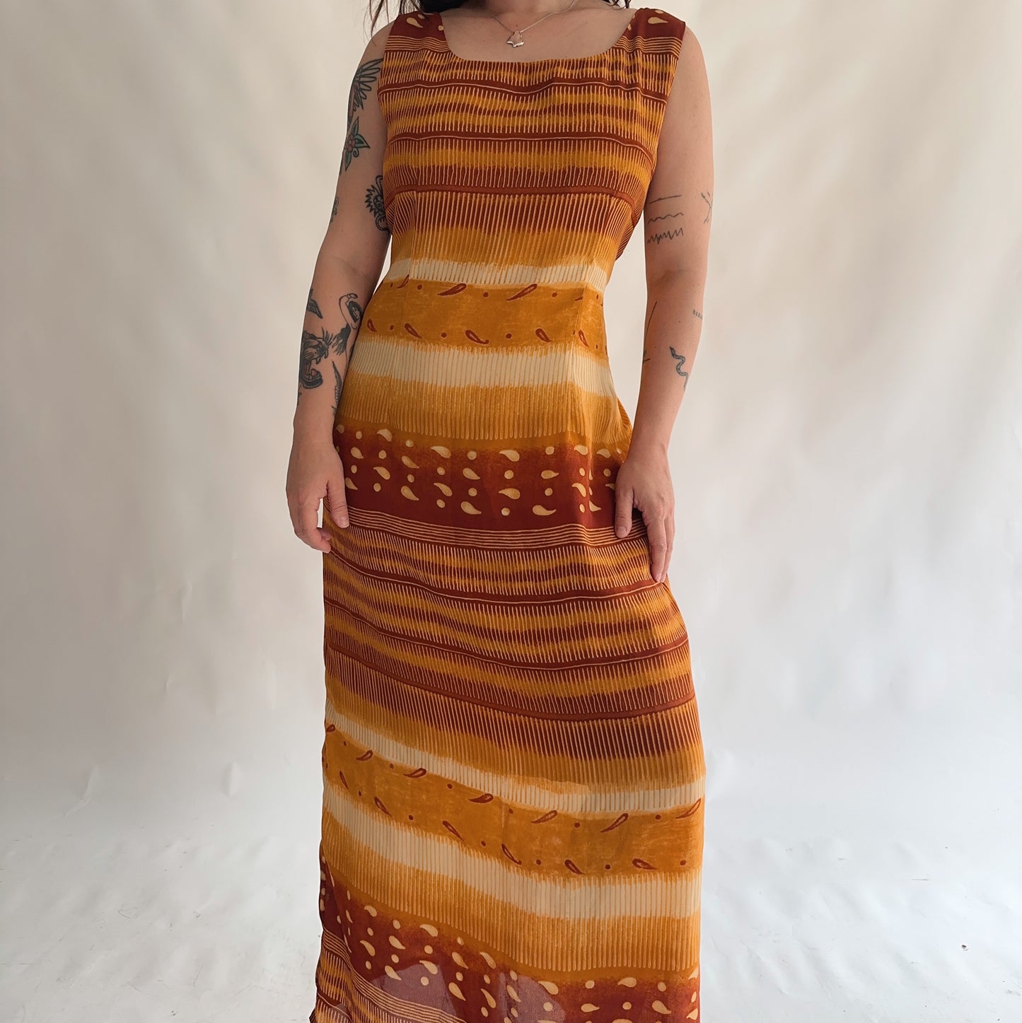 vestido vintage maxi (XL)