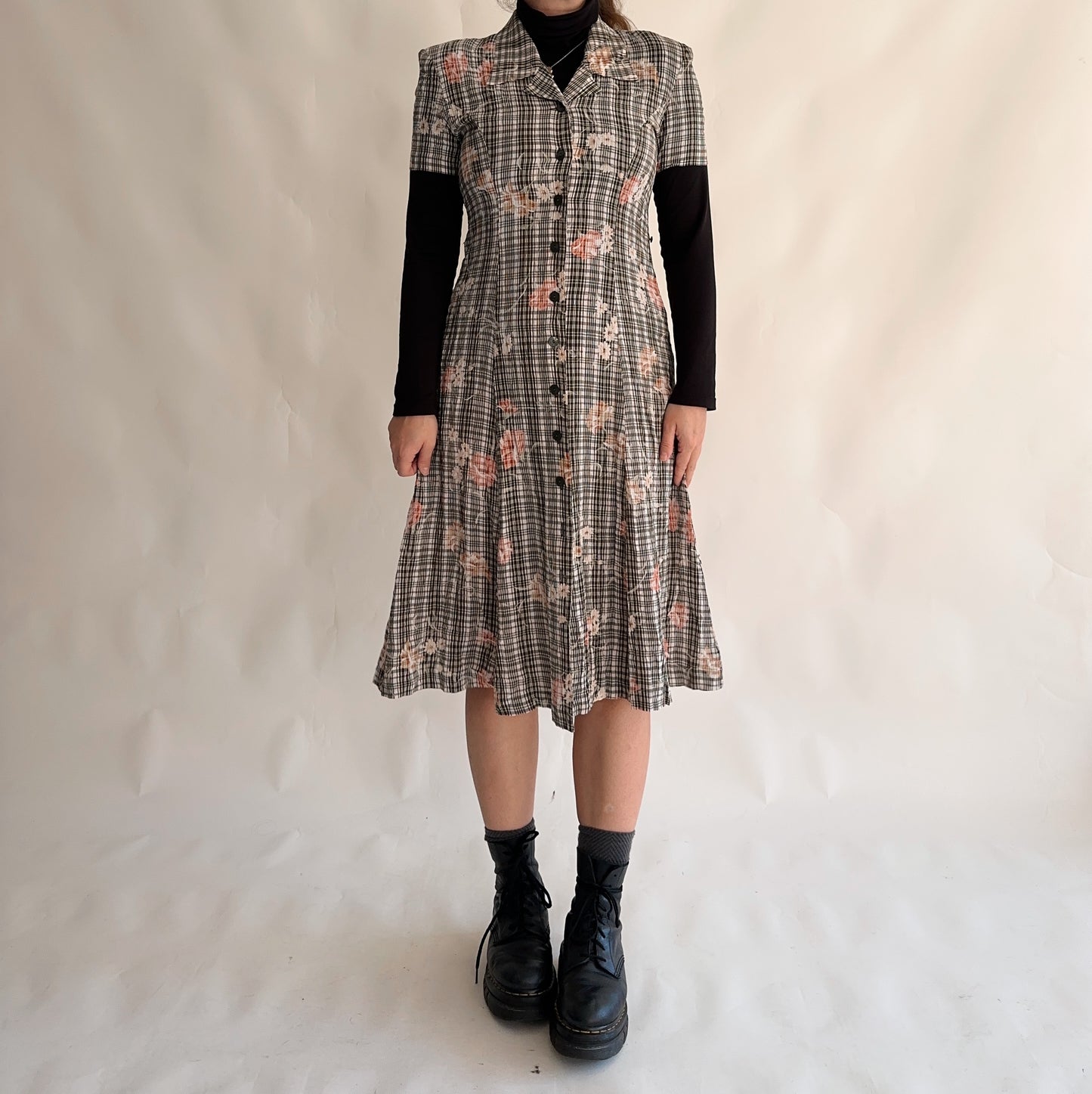 Vintage 90s Floral Dress (M)
