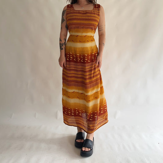 vestido vintage maxi (XL)