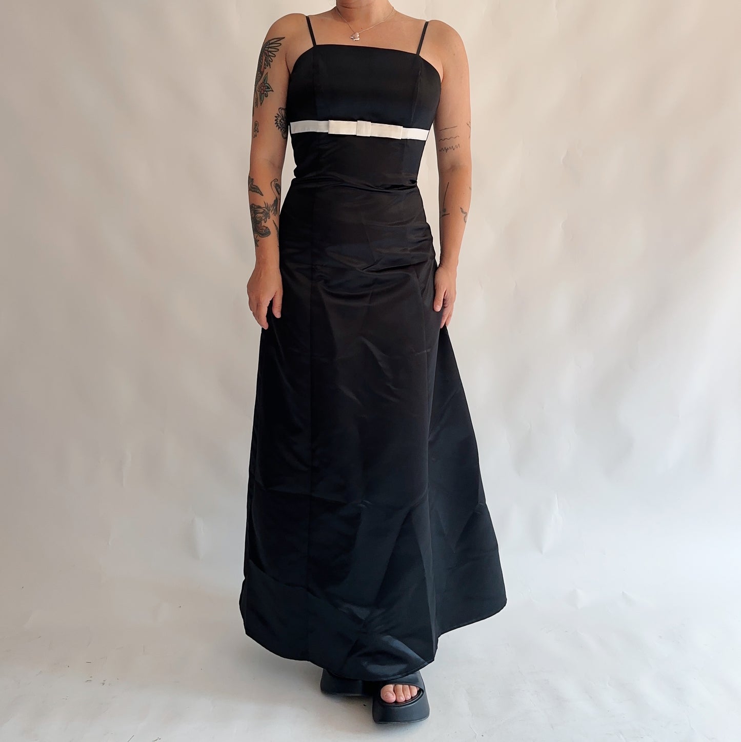 vestido vintage maxi minimal dos anos 90s (S-M)