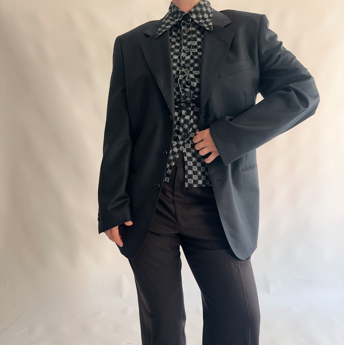 blazer vintage 100% lã (L)