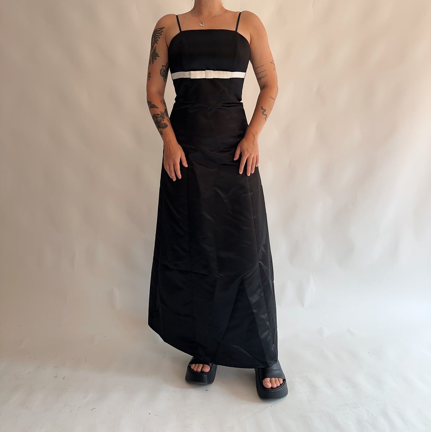 vestido vintage maxi minimal dos anos 90s (S-M)