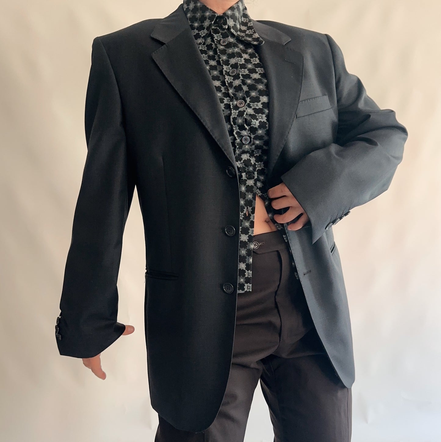 blazer vintage 100% lã (L)