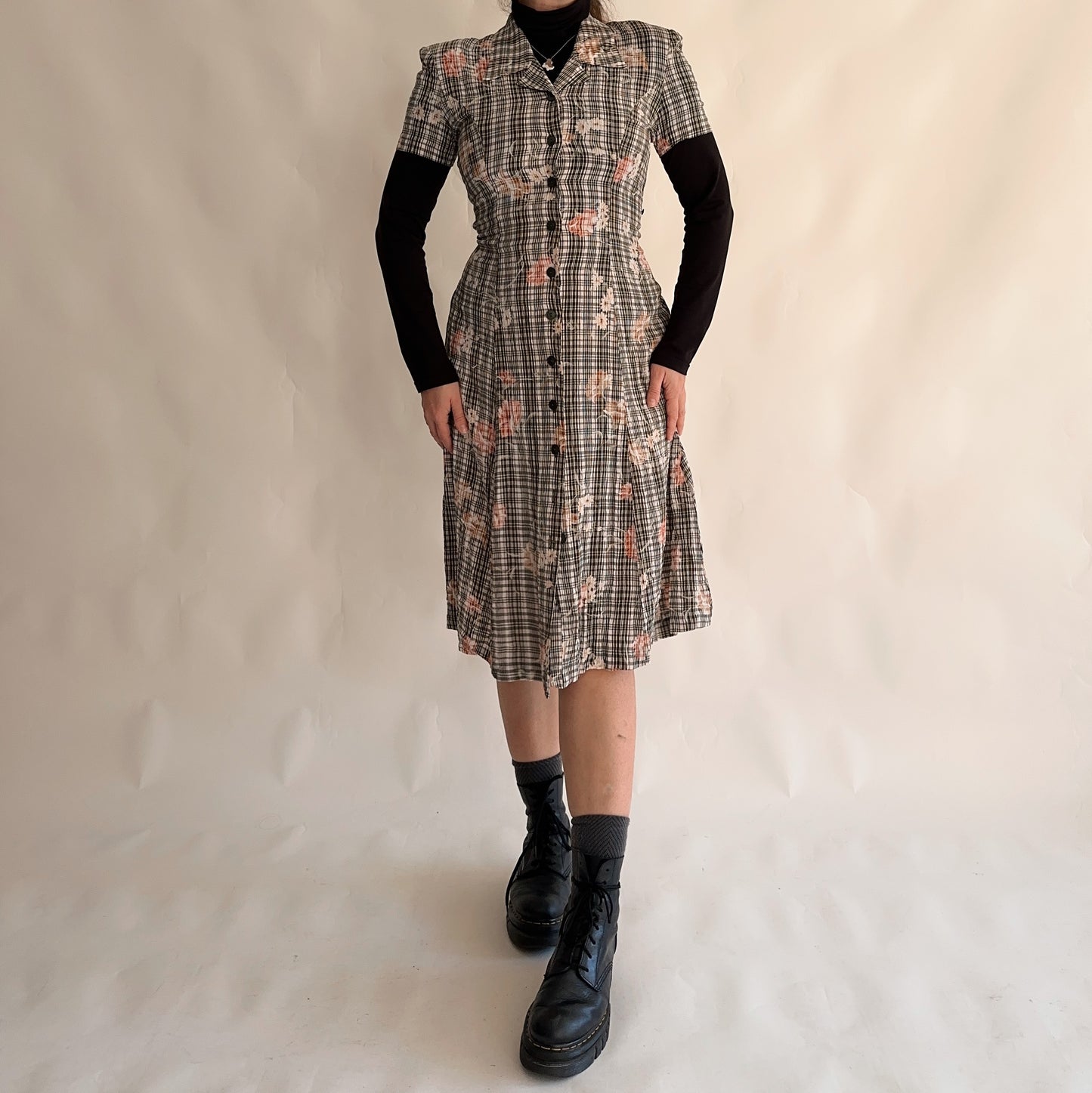 Vintage 90s Floral Dress (M)