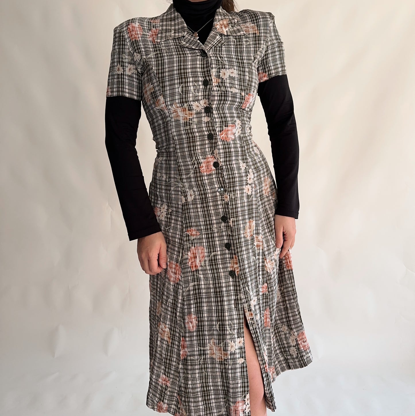 Vintage 90s Floral Dress (M)