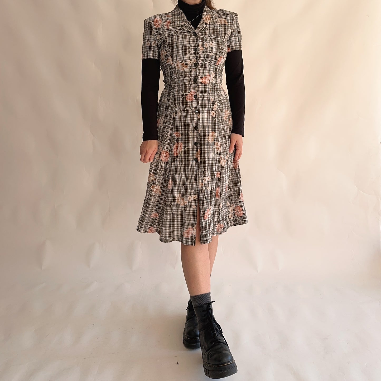 Vintage 90s Floral Dress (M)