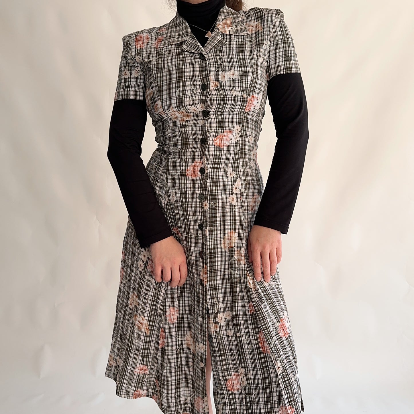 Vintage 90s Floral Dress (M)