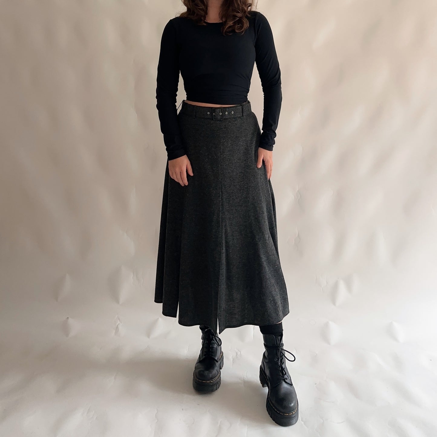 Saia Vintage midi com Angorá (L)