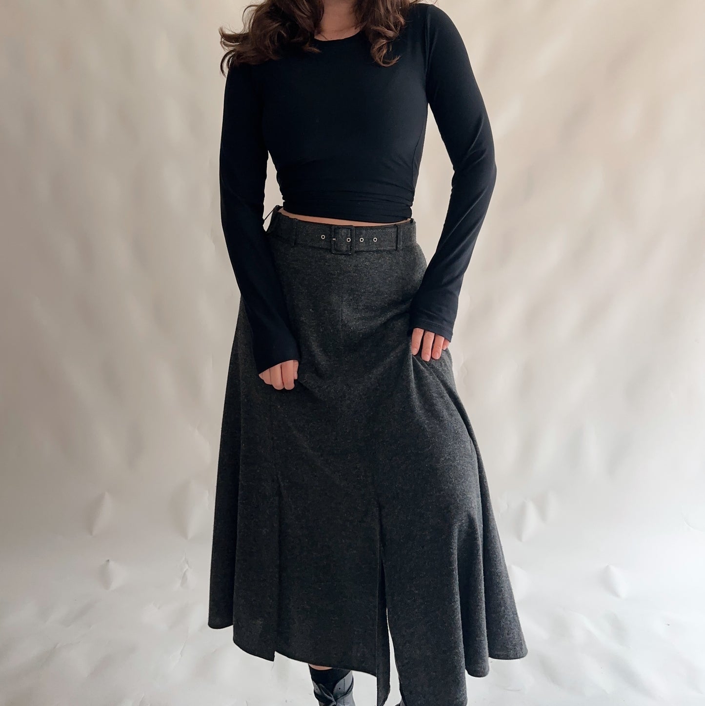 Saia Vintage midi com Angorá (L)