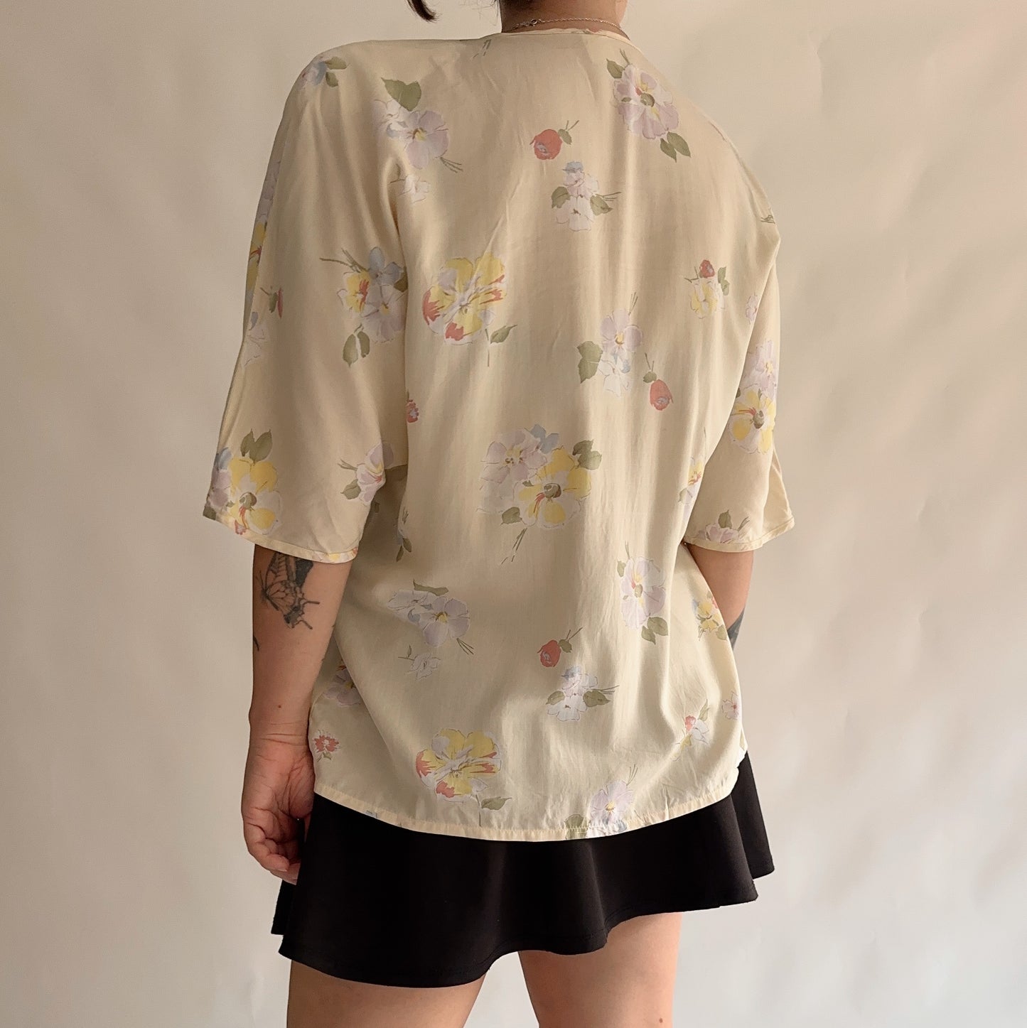 camisa vintage floral (L)