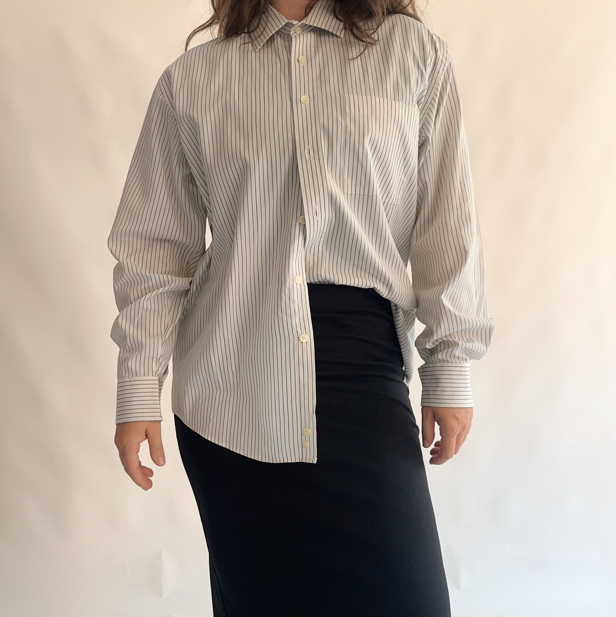 camisa vintage francesa 100% cotton (M)
