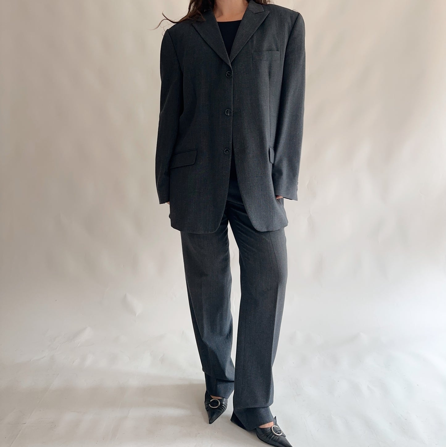 fato vintage blazer + calças (XL)