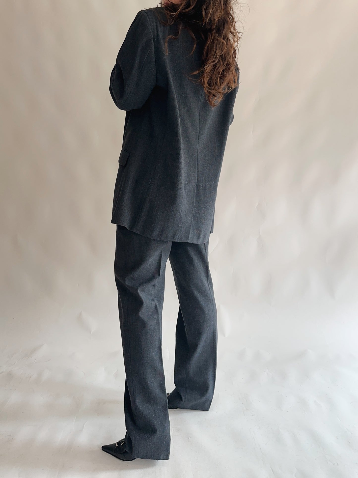 fato vintage blazer + calças (XL)