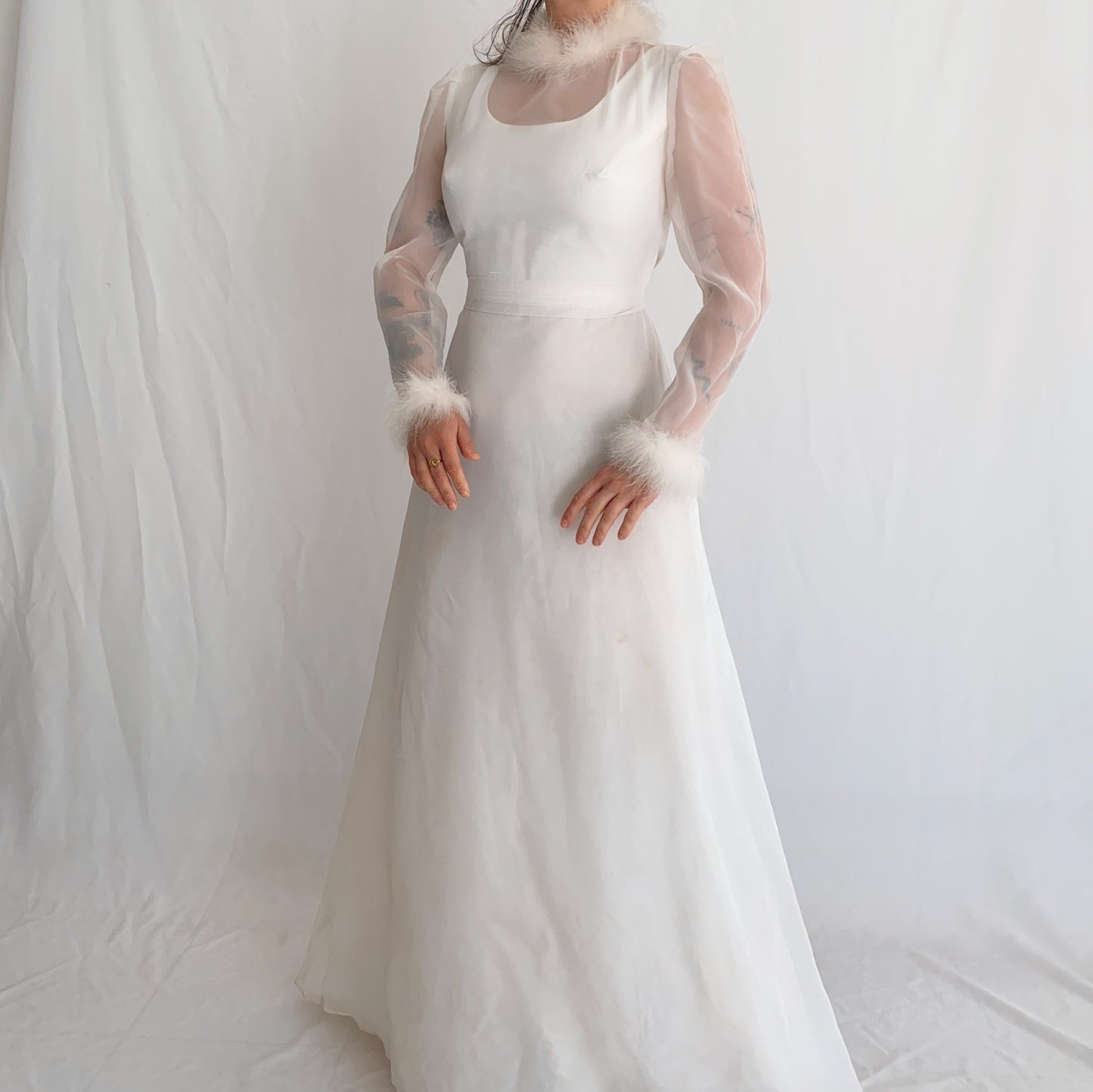 wedding dress 70s (M)