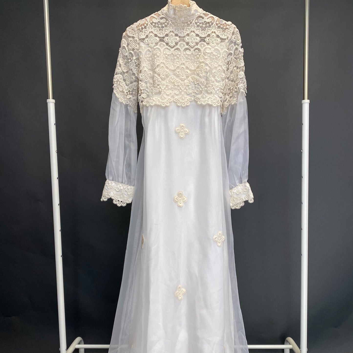 vintage wedding dress 70s (M)